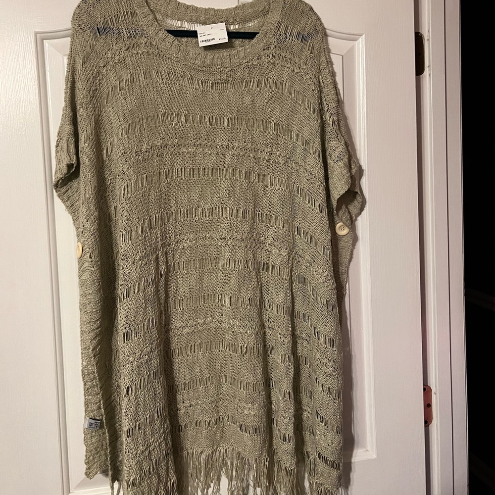 Ava Rose Fringe Poncho
